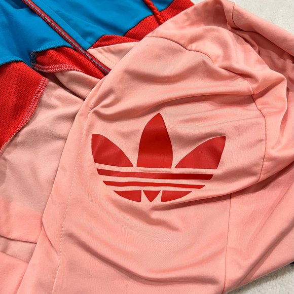 Adidas Colorblock Logo Full Zip Hooded Sports Jacket - Picture 5 of 8